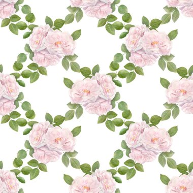 Tasarım için suluboya çiçek desenli arkaplan vektörü.