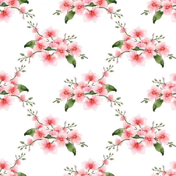 Tasarım için suluboya çiçek desenli arkaplan vektörü.