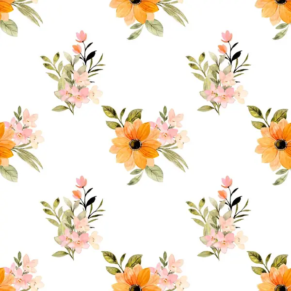 Tasarım için suluboya çiçek desenli arkaplan vektörü.