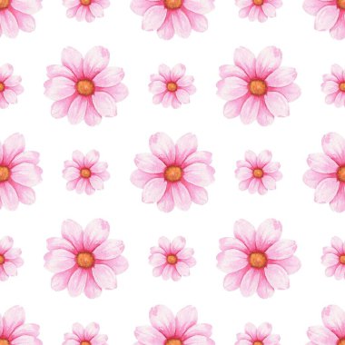 Tasarım için suluboya çiçek desenli arkaplan vektörü.