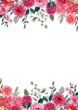 Tasarım için suluboya çiçekler arka plan vektörü.