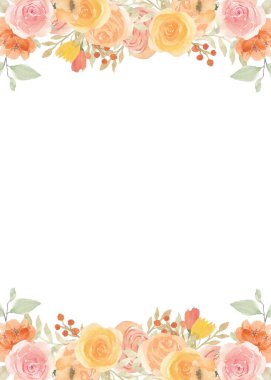 Tasarım için suluboya çiçekler arka plan vektörü.