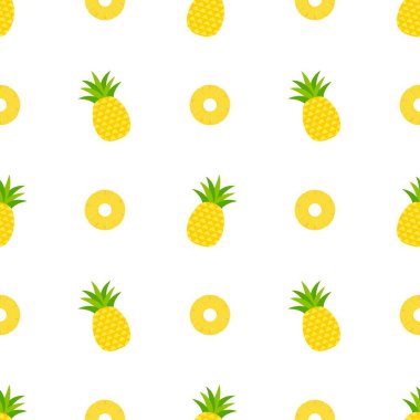 Ananassız desen, tropik olgun meyve.