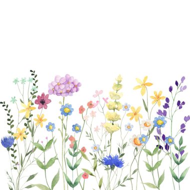 Tasarım için suluboya çiçekler arka plan vektörü.