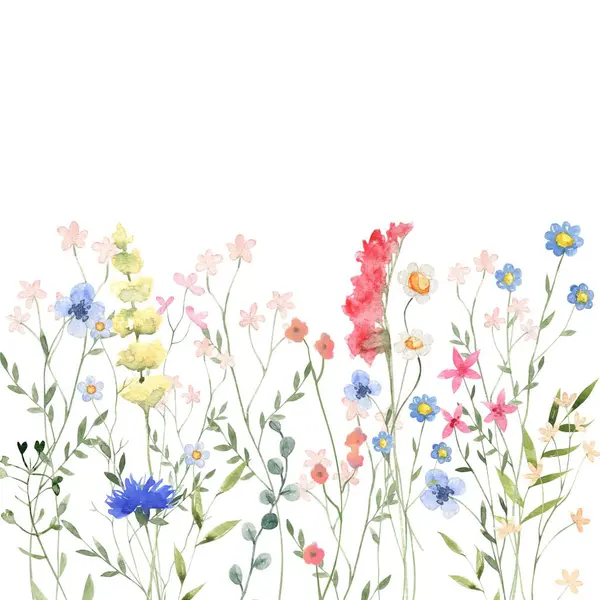 Tasarım için suluboya çiçekler arka plan vektörü.