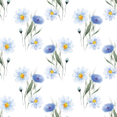 Tasarım için suluboya çiçek desenli arkaplan vektörü.