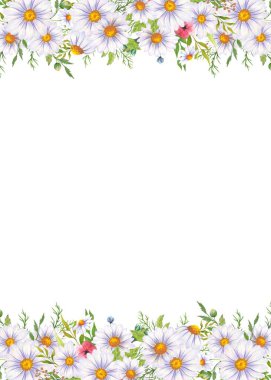 Tasarım için suluboya çiçekler arka plan vektörü.