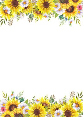 Tasarım için suluboya çiçekler arka plan vektörü.