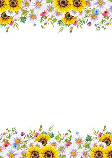 Tasarım için suluboya çiçekler arka plan vektörü.