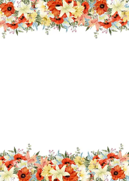 Tasarım için suluboya çiçekler arka plan vektörü.