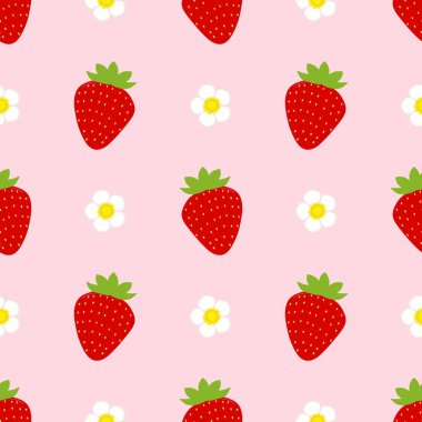 Tatlı çilekli kusursuz desen..