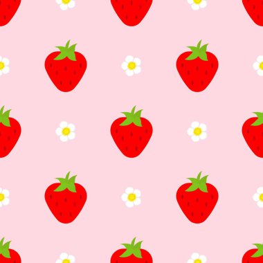 Tatlı çilekli kusursuz desen..