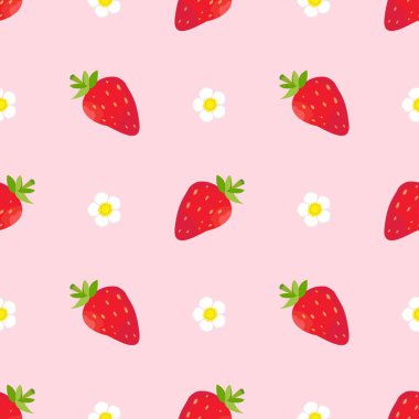 Tatlı çilekli kusursuz desen..