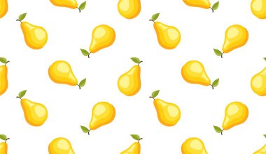 Armutsuz desen. Meyve arkaplanı. Güzel vektör baskısı.