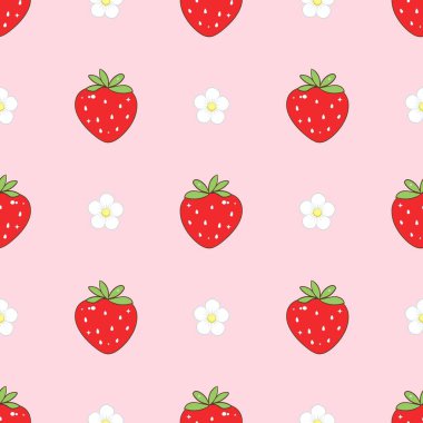 Tatlı çilekli kusursuz desen..