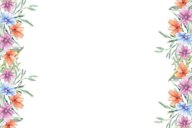 Tasarım için suluboya çiçekler arka plan vektörü.