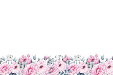 Tasarım için suluboya çiçekler arka plan vektörü.