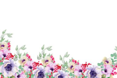 Tasarım için suluboya çiçekler arka plan vektörü.