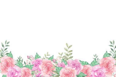 Tasarım için suluboya çiçekler arka plan vektörü.