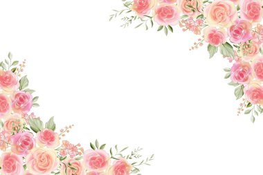 Tasarım için suluboya çiçekler arka plan vektörü.