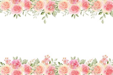 Tasarım için suluboya çiçekler arka plan vektörü.