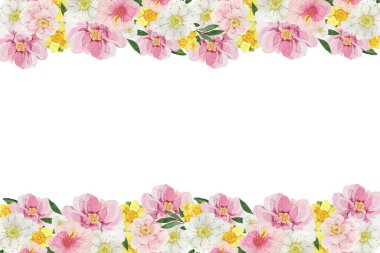 Tasarım için suluboya çiçekler arka plan vektörü.