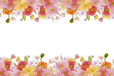 Tasarım için suluboya çiçekler arka plan vektörü.