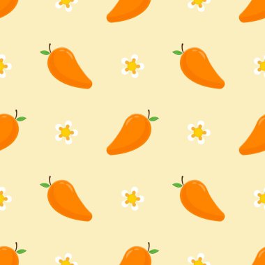 Mango meyveli, pürüzsüz bir şekil. Beyaz arka planda yaz tropikal meyveleri.