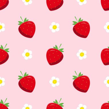 Tatlı çilekli kusursuz desen..