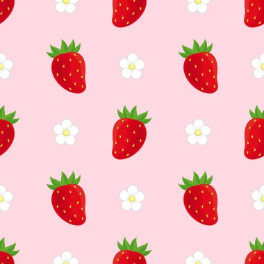 Tatlı çilekli kusursuz desen..