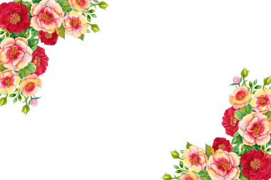 Tasarım için suluboya çiçekler arka plan vektörü.