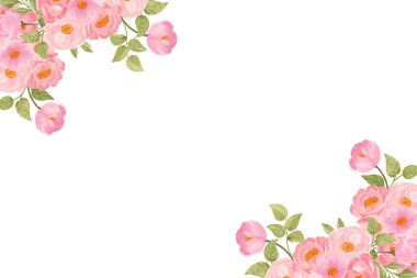 Tasarım için suluboya çiçekler arka plan vektörü.