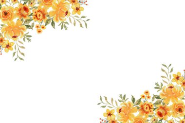 Tasarım için suluboya çiçekler arka plan vektörü.