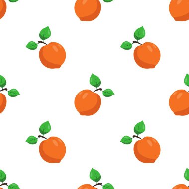 Afişler, kartlar, el ilanları, sosyal medya duvar kağıtları vs. için şeftali desenli kusursuz desen.