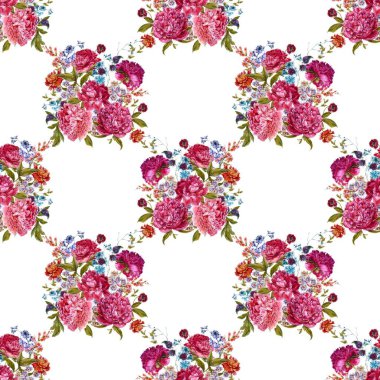 Tasarım için suluboya çiçekler arka plan vektörü.