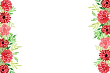 Tasarım için suluboya çiçekler arka plan vektörü.