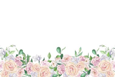 Tasarım için suluboya çiçekler arka plan vektörü.