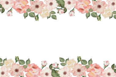 Tasarım için suluboya çiçekler arka plan vektörü.