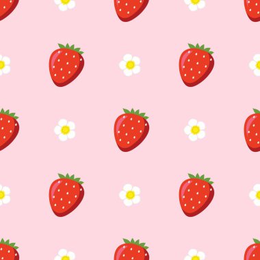 Tatlı çilekli kusursuz desen..