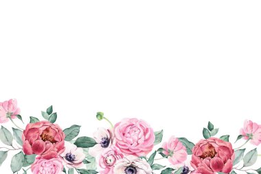 Tasarım için suluboya çiçekler arka plan vektörü.