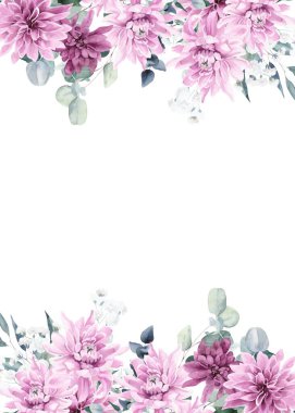 Tasarım için suluboya çiçekler arka plan vektörü.