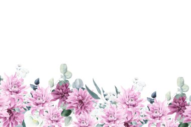 Tasarım için suluboya çiçekler arka plan vektörü.