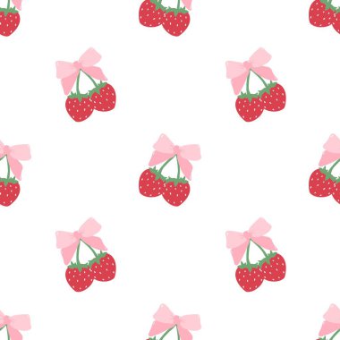 Tatlı çilekli kusursuz desen..