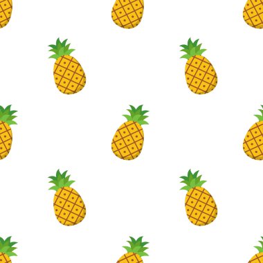 Ananassız desen, tropik olgun meyve.
