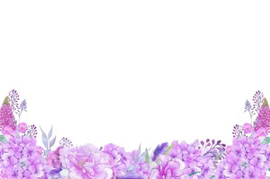 Tasarım için suluboya çiçekler arka plan vektörü.