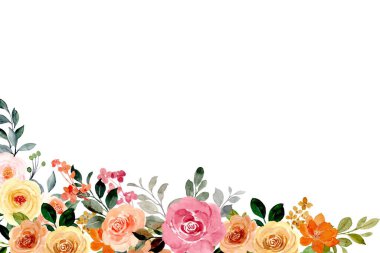 Tasarım için suluboya çiçekler arka plan vektörü.