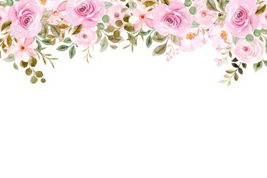 Tasarım için suluboya çiçekler arka plan vektörü.