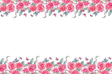 Tasarım için suluboya çiçekler arka plan vektörü.