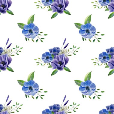 Tasarım için suluboya çiçek desen vektörü.