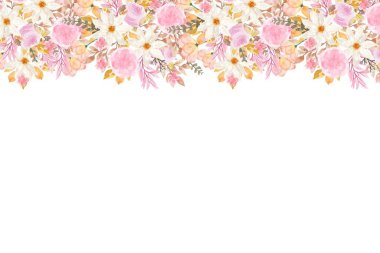 Tasarım için suluboya çiçek desen vektörü.